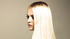 Woman faces blondes models