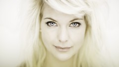 Woman faces blondes models