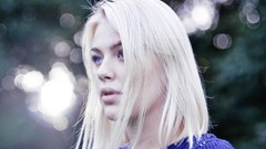 Woman faces blondes models