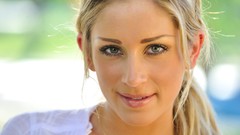 Woman faces blondes models Julia Crown