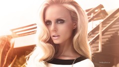 Woman faces blondes models Nastya Kunskaya