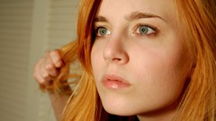 Woman faces blondes models portraits