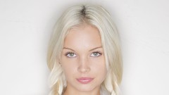 Woman faces blondes models Simple Background Franziska Facella