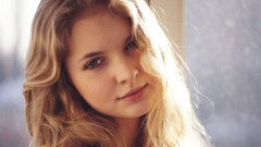 Woman faces blondes models window panes Katerina Lukyanova