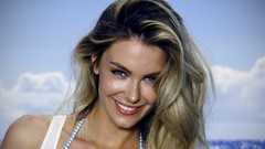 Woman faces blondes smiling blue skies jennifer hawkins