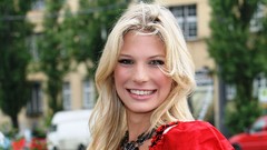 Woman faces blondes smiling models