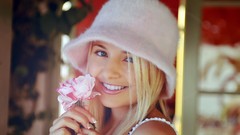 Woman faces blondes smiling models