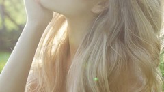 Woman faces blondes sunlight portraits