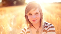 Woman faces blondes sunlight smiling Taylor McCutchan