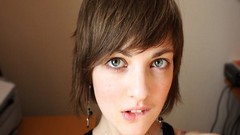 Woman faces blue eyes brunettes