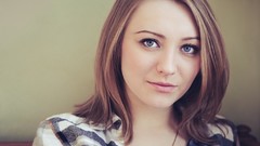 Woman faces blue eyes brunettes