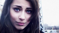 Woman faces blue eyes brunettes amateurs