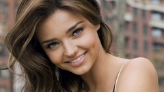 Woman faces blue eyes brunettes miranda kerr supermodels pink 