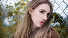 Woman faces blue eyes brunettes models