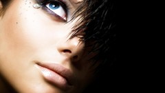 Woman faces blue eyes brunettes models