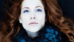 Woman faces blue eyes brunettes models