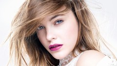 Woman faces blue eyes brunettes models barbara palvin
