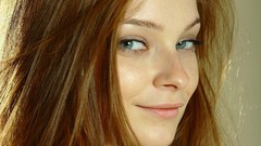 Woman faces blue eyes brunettes models Indiana A