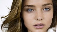 Woman faces blue eyes brunettes models miranda kerr