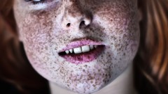 Woman faces blue eyes freckles models redheads