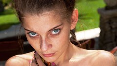 Woman faces blue eyes freckles redheads pornstars Indiana A