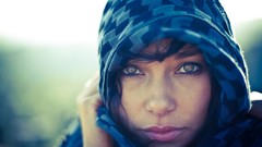 Woman faces blue eyes models