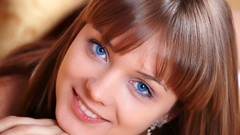 Woman faces blue eyes models