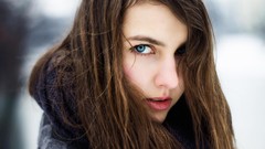 Woman faces blue eyes models