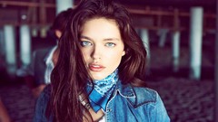 Woman faces blue eyes models emily didonato portraits