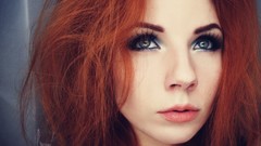 Woman faces blue eyes models redheads
