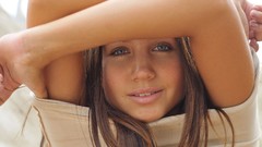 Woman faces blue eyes models undressing Katarina B