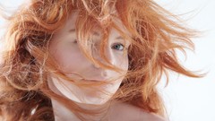 Woman faces blue eyes redheads