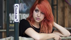 Woman faces blue eyes redheads