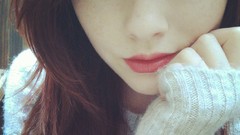 Woman faces blue eyes redheads portraits