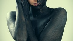 Woman faces body painting