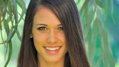 Woman faces bokeh smiling brunettes models Tiffany Thompson