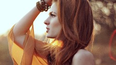 Woman faces bracelets redheads