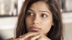 Woman faces brown eyes brunettes freida pinto