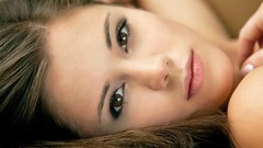 Woman faces brown eyes brunettes models Little Caprice