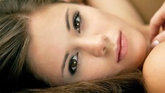 Woman faces brown eyes brunettes models Little Caprice