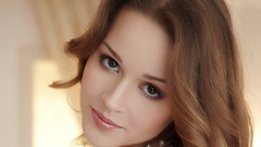 Woman faces brown eyes brunettes models Toxic A