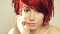 Woman faces brown eyes redheads