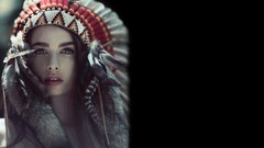 Woman faces brunettes