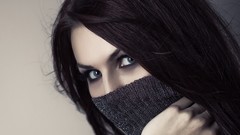 Woman faces brunettes