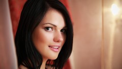 Woman faces brunettes