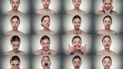 Woman faces brunettes