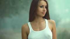 Woman faces brunettes