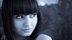 Woman faces brunettes