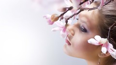 Woman faces brunettes