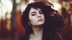 Woman faces brunettes